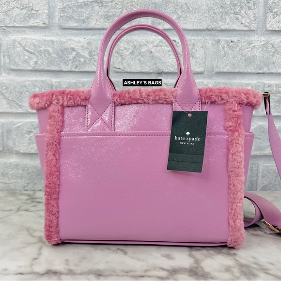 kate spade Bags Kate Spade Jett Shearling Small Tote In Quartz Pink